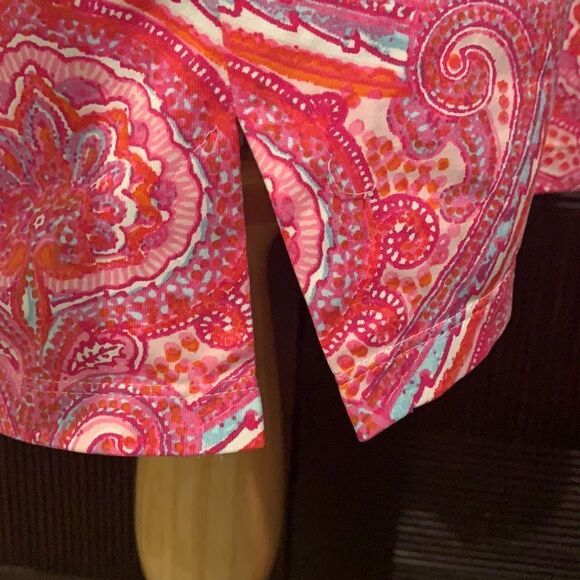 J. McLaughlin pink paisley tunic style top - Picture 3 of 5